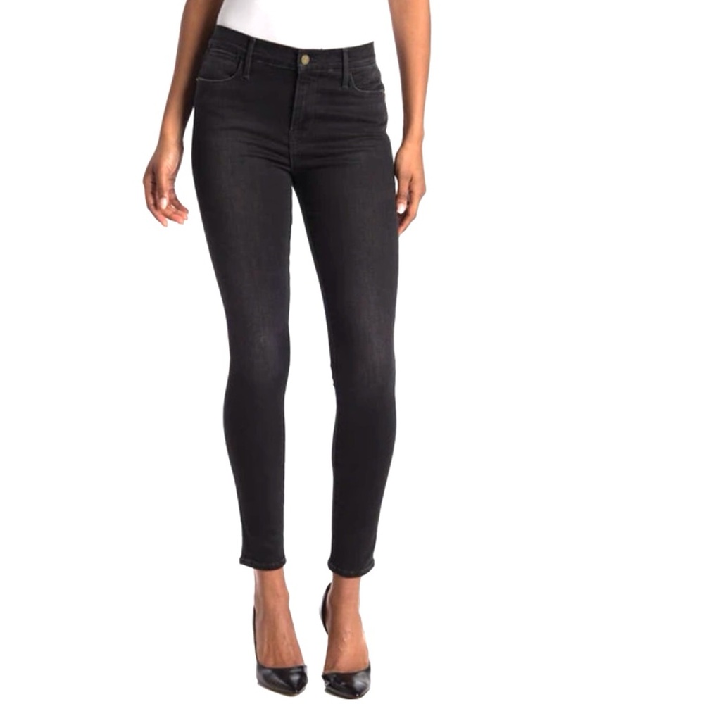 Frame Black Le High Stretch Ankle Skinny Jeans Size 27